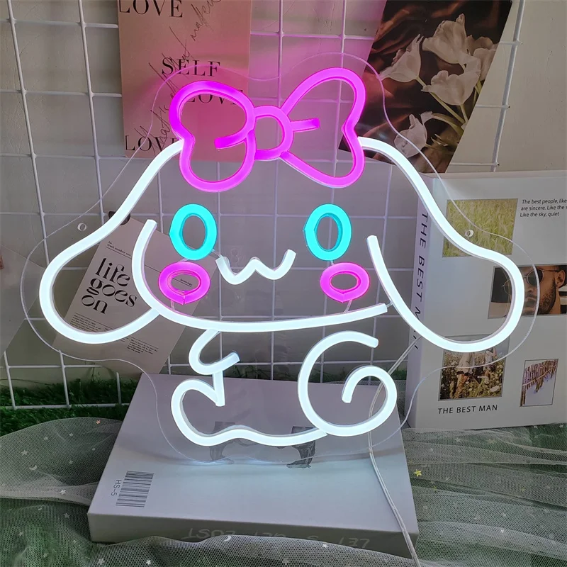 

Cinnamoroll Neon Sign Japanese Anime Sanrio LED Light Bedroom Room Decor Wall Art Cute Decoration Night Lamp Birthday Gift Girls