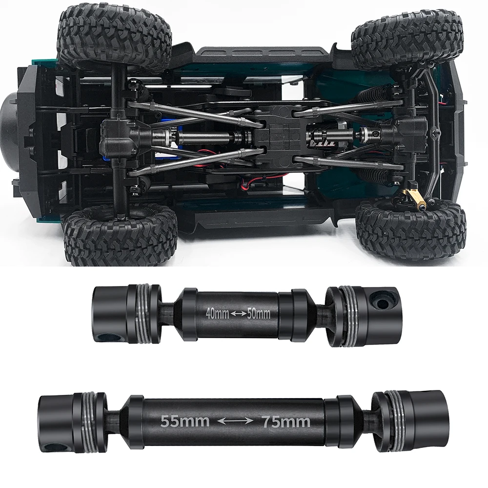 YEAHRUN 1 пара стальной приводной вал коробки передач CVD шарнир для TRX-4M Bronco Defender 1/18 RC