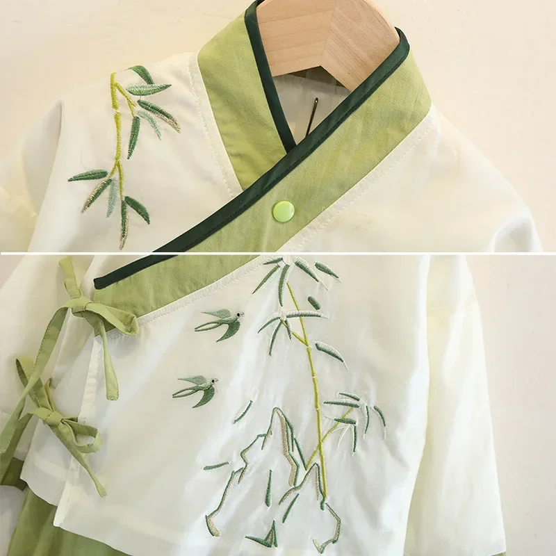 Ансамбль vêtements традицииnels de prairie chinoise pour enfants manches longues Danse folklorique Halɾncre