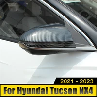 abs carbon car rear view mirror protection covers rearview mirror stickers accessories for hyundai tucson nx4 2021 2022 2023