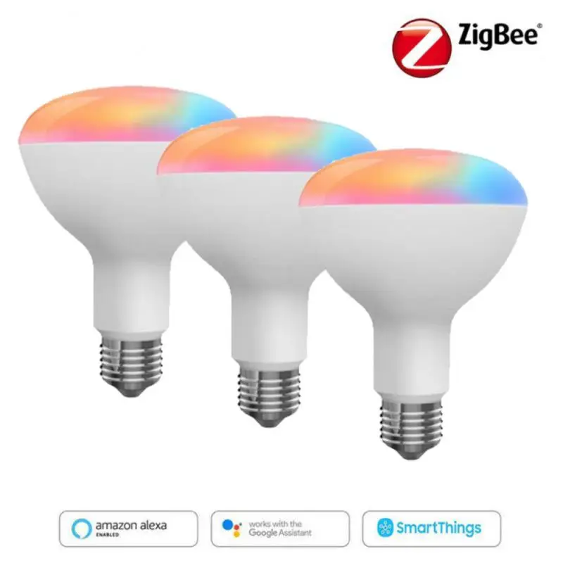 

Умные светодиодные лампы ZigBee E27, 220 В, 110 В, работает с приложением Tuya Smart Life и голосовым управлением