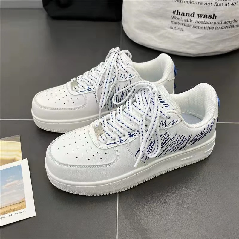 

Кроссовки на низкой платформе для мужчин и женщин, Вулканизированная подошва, модная универсальная спортивная обувь, белые