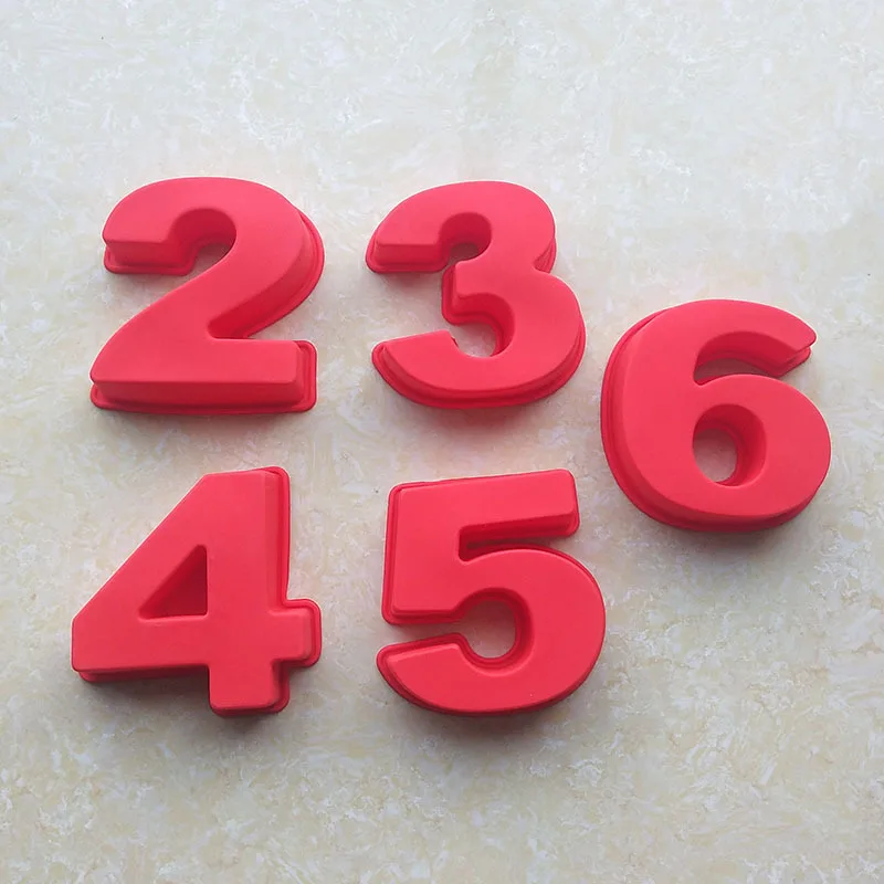 

4 Inch Digital Silicone Mold Diy Net Red Digital Mousse Dessert Fruit Birthday Cake Baking Accessories Molde De Silicona 2023