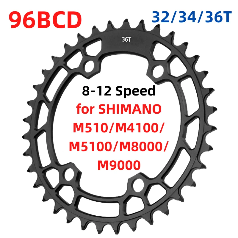 

Горный велосипед 96BCD Chainring 32T 34T 36T подходит для Shimano M4100/M5100/M8000/M9000 Chainwheel 8-12S велосипедные запчасти