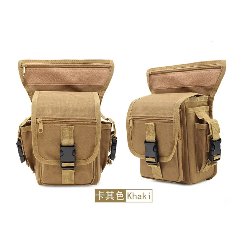 Canvas Straps Crossbody Waist Bag Men Multifunctional Waterproof Camouflage Outdoor Sports Cycling Tactical Leg Bag Hiking Bag