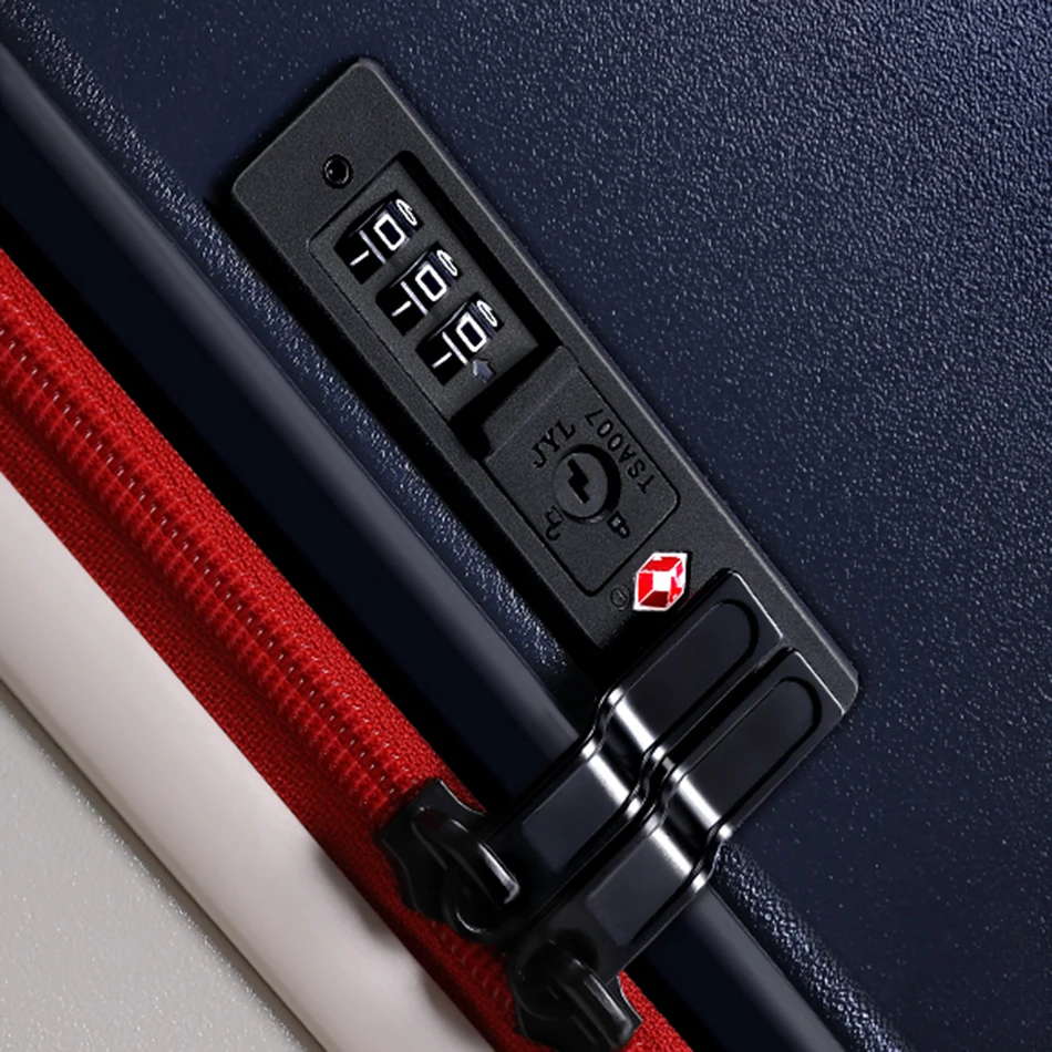 Classic blue and white two-tone luggage Large capacity trolley case Strong and durable suitcase