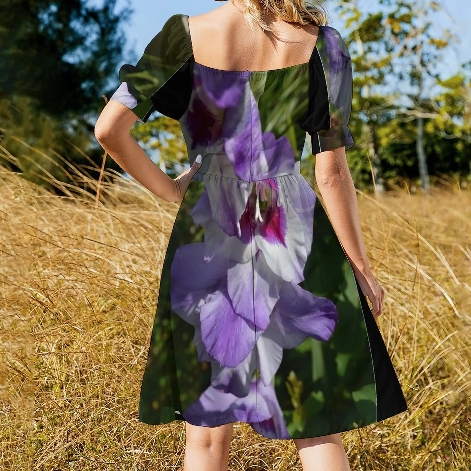 Женское платье Gladiolus фиолетового цвета из полиэстера