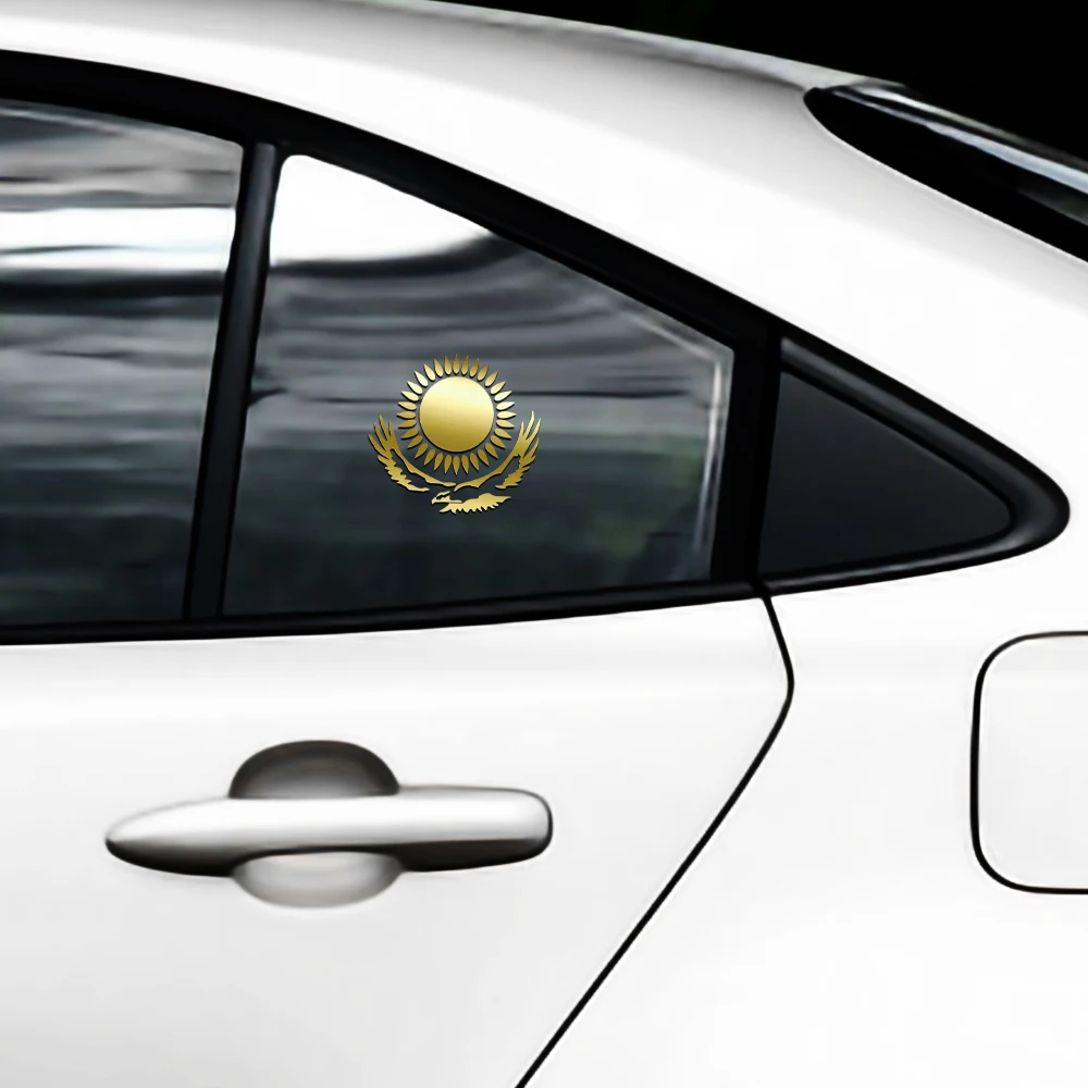 Стайлинг автомобиля 3D металлический Казахский флаг светильник наклейки для