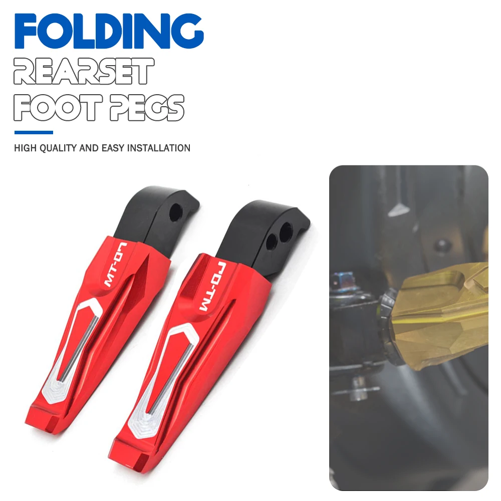 

NEW FZ-07 MT-07 CNC Folding Foot Pegs Rests For Yamaha FZ07 MT07 Motorcycle Accessories MT 07 FZ 07 2014 2015 2016 Footrest Pegs