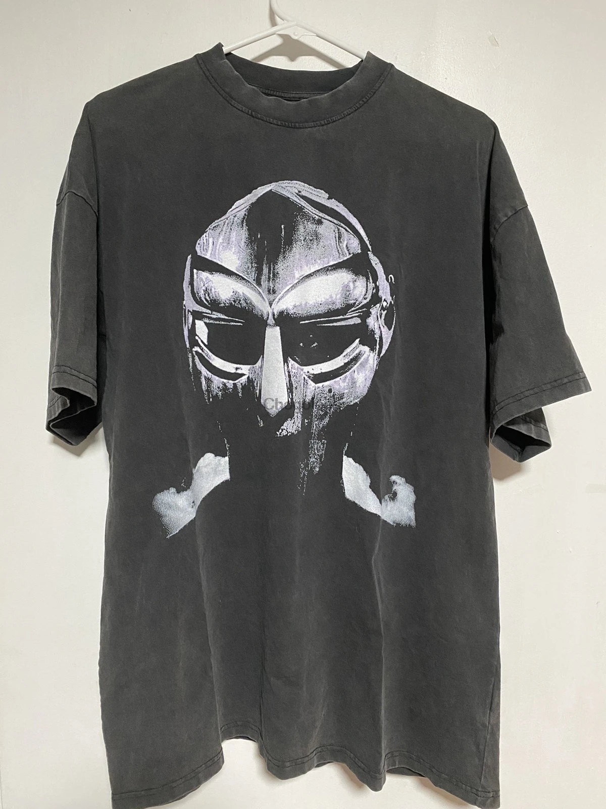 Мужская винтажная черно-серая футболка оверсайз mf doom - купить по выгодной цене |