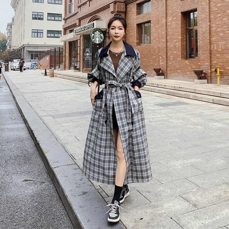 

Coat Women's Long Section 2022 Spring Autumn Jacket Casual Loose Design Temperament Popular Trench British Style Windbreaker