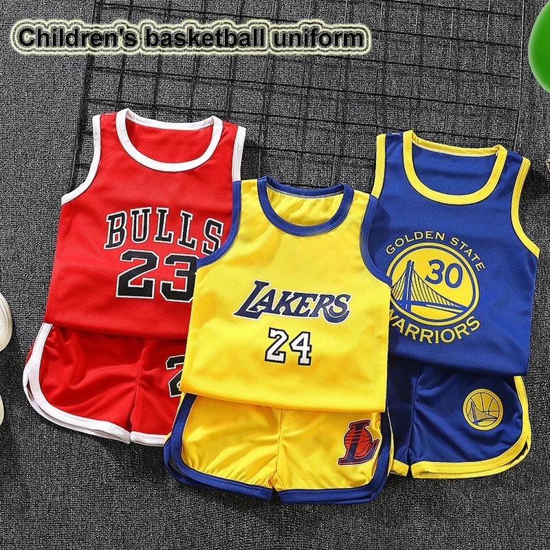 

16 Styles Basketball jerseys Children's sports basketball clothes summer suit vest breathable sweat-absorbent jersey