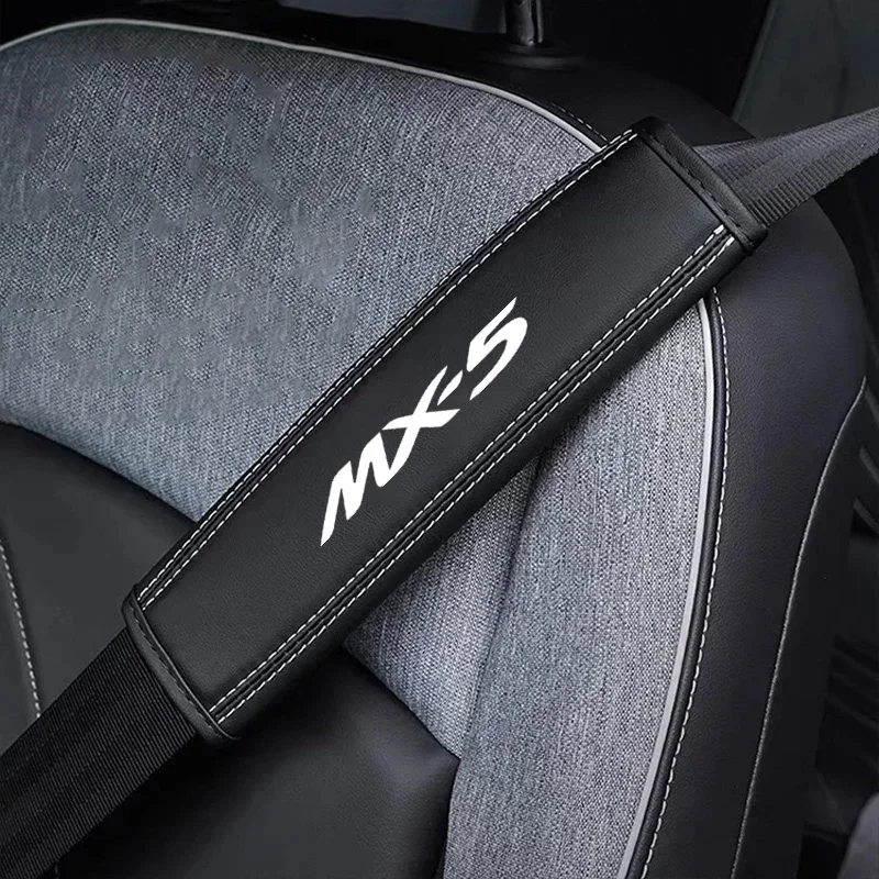 2 шт. верхний кожаный ремень безопасности Nappa чехол на плечо для Mazda 3 5 MX-5 skyactive cx3 cx5