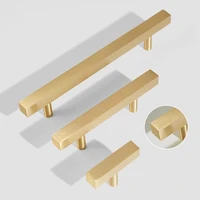 pure copper furniture handles and knobs brass cabinet handle modern wardrobe pulls kitchen cupboard door knobs drawer hardware