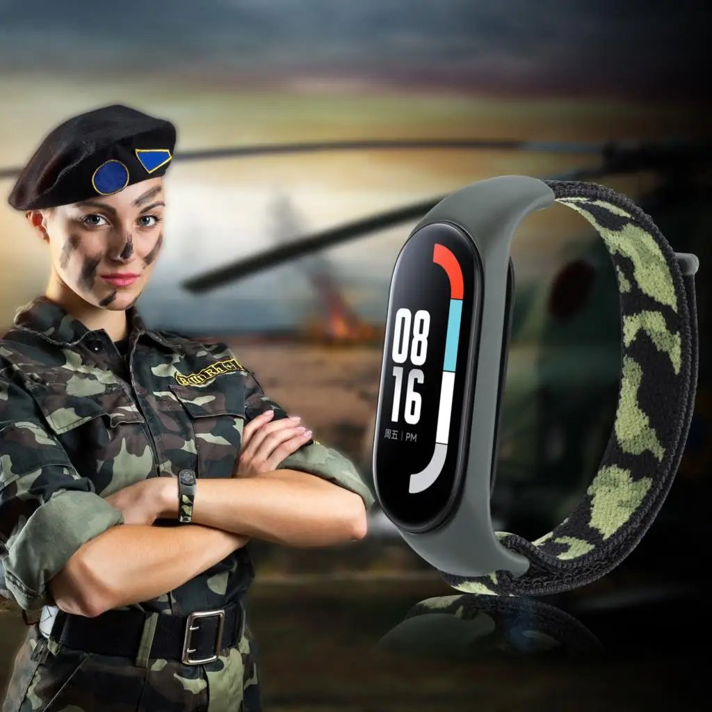 Нейлоновый браслет Nato для mi band 7 6 ремешок аксессуары Спортивная петля pulsera correa Miband