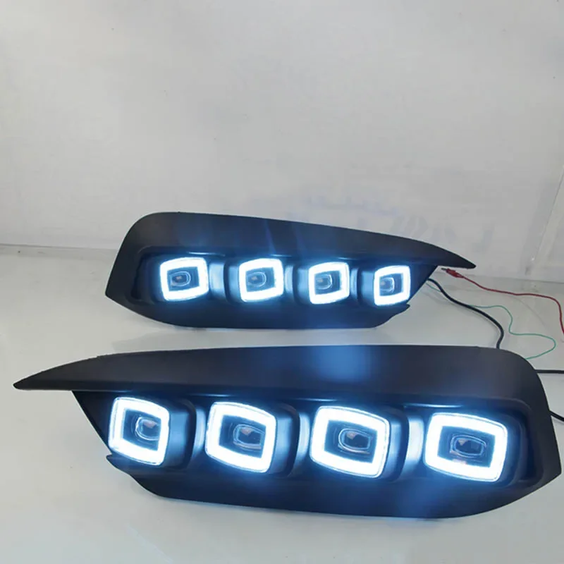 Новейший дизайн функция желтого сигнала поворота 12 В автомобильные DRL