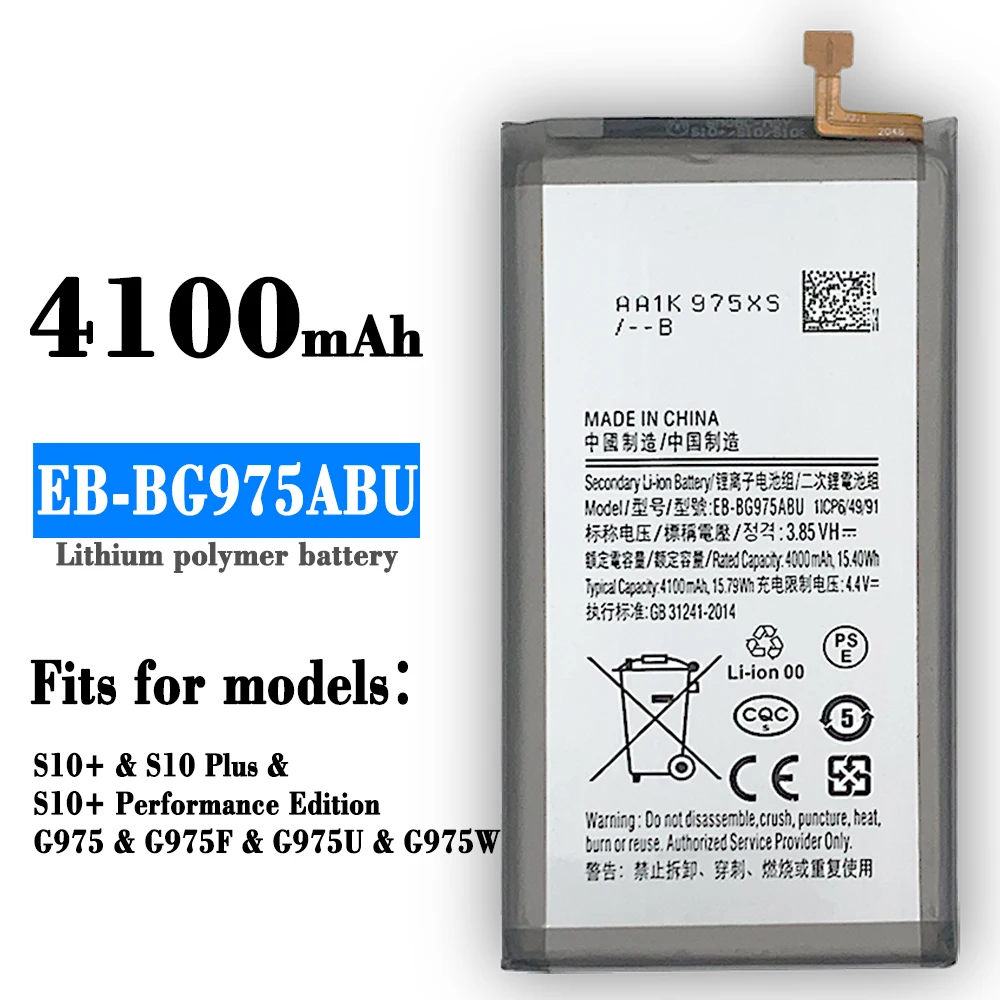 

SAMSUNG Original Replacement Battery EB-BG975ABU For Samsung Galaxy S10+ S10 Plus SM-G9750 Authentic Phone Batteries
