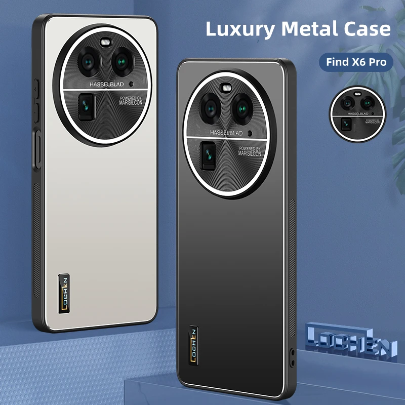 

For OPPO Find X6 Pro Case Luxury Metal Camera Protective Film Back Cover For OPPO Find X6 Reno 8Pro 8T 5G A58 Shockproof Bumper