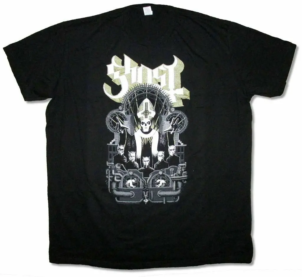 

Ghost B.C. Gold Papa Black T Shirt New Emeritus Cirice Opus Eponymous
