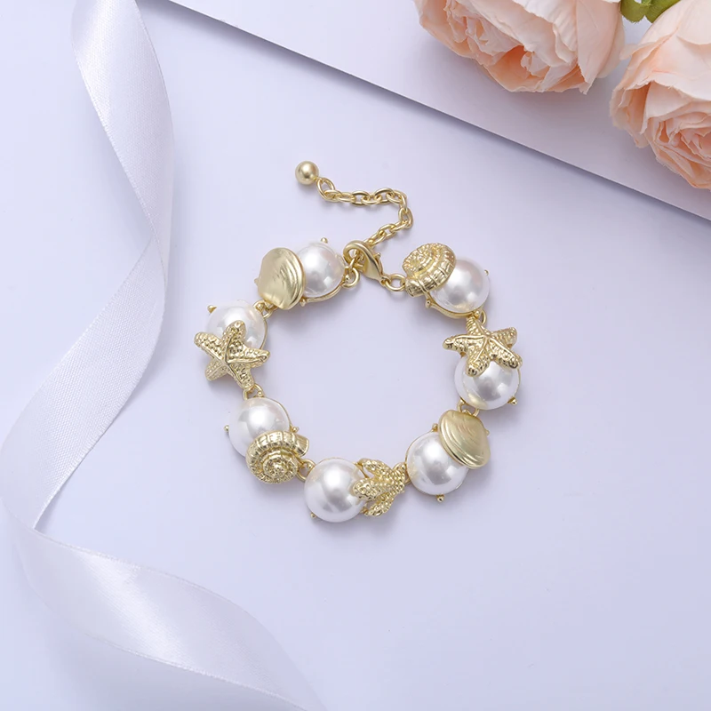 Браслет GrayBirds в романтическом стиле с морскими звездами бирюзовый и агат лучший