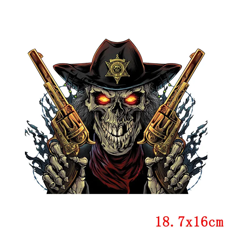 Термоклейкие термонаклейки с изображением хиппи клоуна черепа |