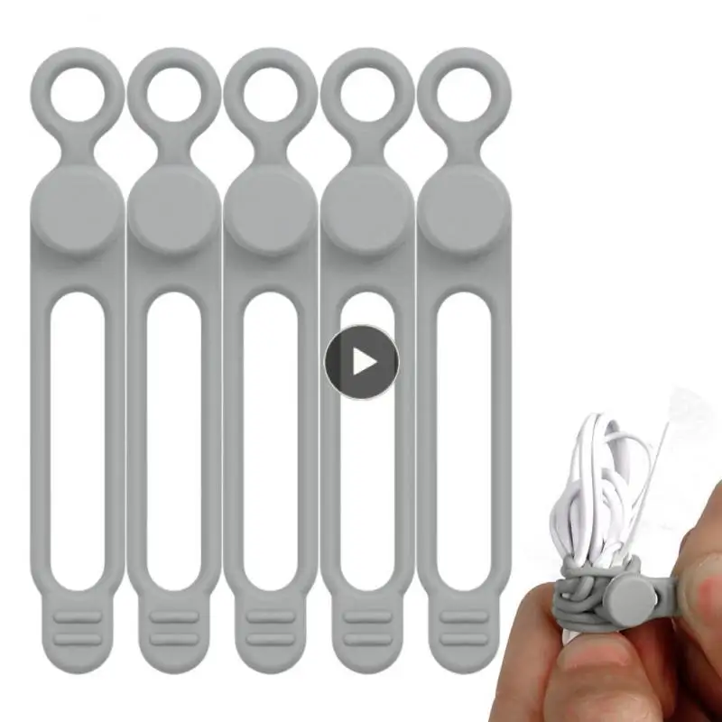 

Wire Organizer Computer Cable Multi-functional Silicone Cable Straps Earphone Usb Cable Silicone Cable Ties Desktop Sorting