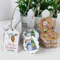 100 pcs packaging labels christmas hangtags kraft labels diy santa cards wedding gifts decoration tags
