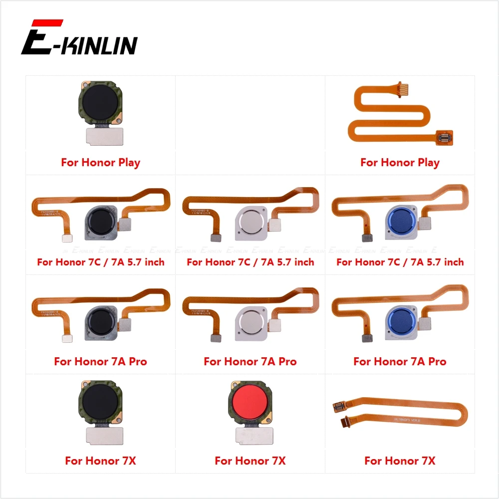 

Fingerprint Sensor Home Button For HuaWei Honor Play 7X 7C 7A Pro Touch ID Return Button Menu Connector Flex Cable Ribbon