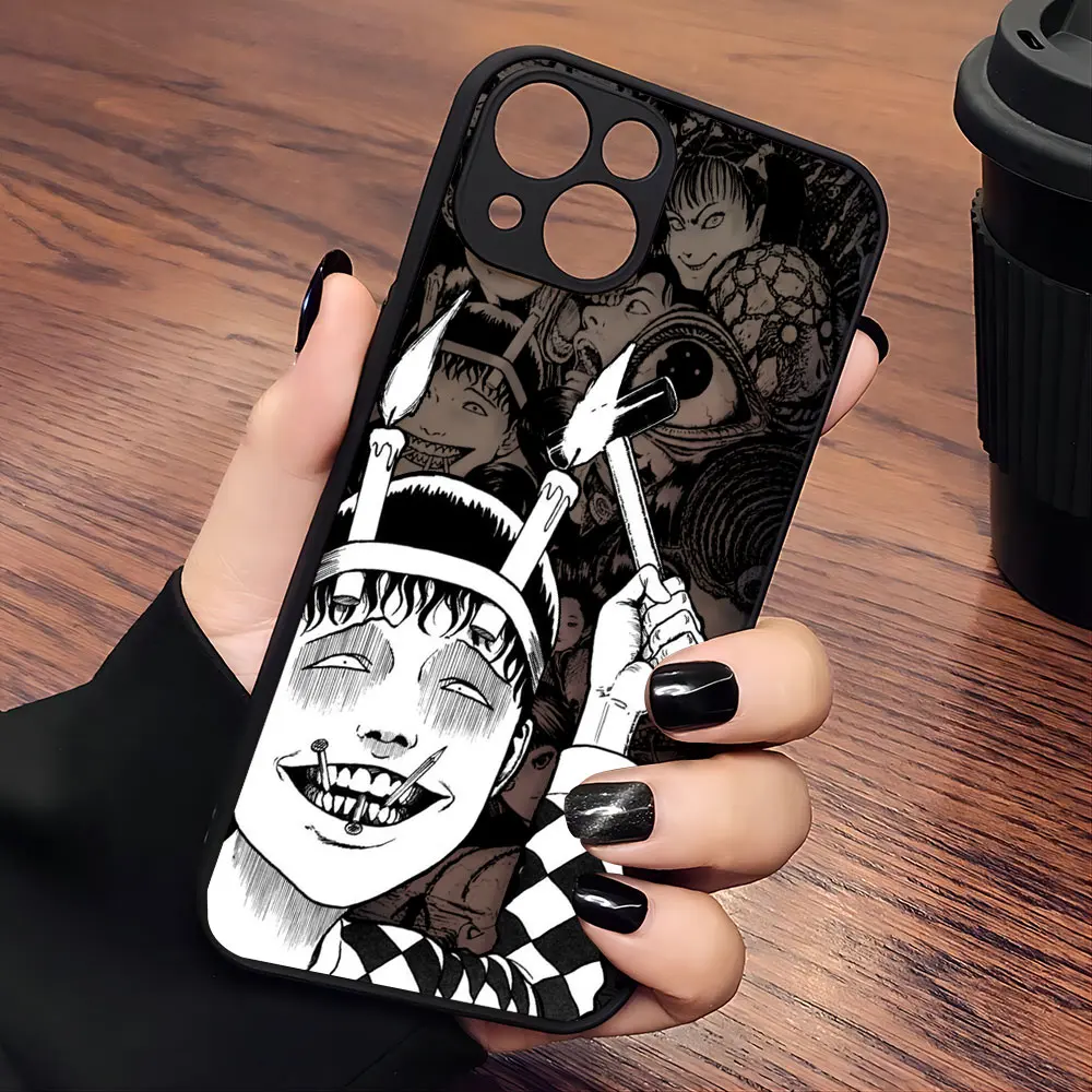 Черный чехол для телефона с комиксами Junji Itos Tomies iPhone 15 14 13 12 11 Mini Pro Max XR XSMax 7 8 Plus
