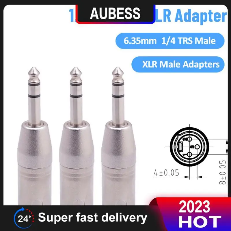 

6.35mm 1/4 Trs Male Plug Jack Headphone Audio Converterjack Durable And Durable Cable Converter Headphone Amplifier Audio Stereo