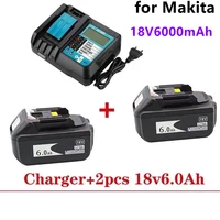 100 new bl1860 rechargeable battery 18v 6000mah lithium ion for makita 18v battery bl1840 bl1850 bl1830 bl1860b lxt 400charger