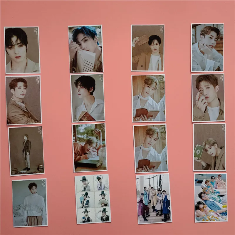 16 шт./компл. Kpop Астро участников Фотокарточка новый альбом карта BLUE FLAME Cha Eun Woo Moo Bin