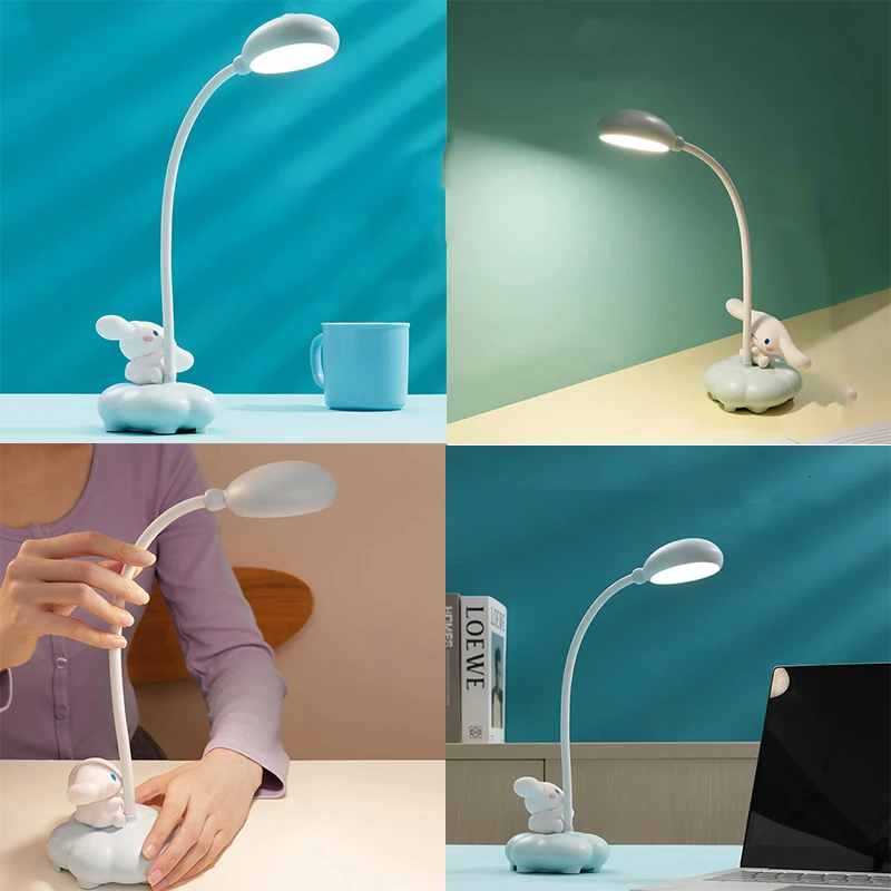 

Kawaii Sanrio Cinnamoroll Cartoon Usb Charge Study Dedicated Eye Protection Anti-Blue Light Desk Lamp Durable Daily Necessities