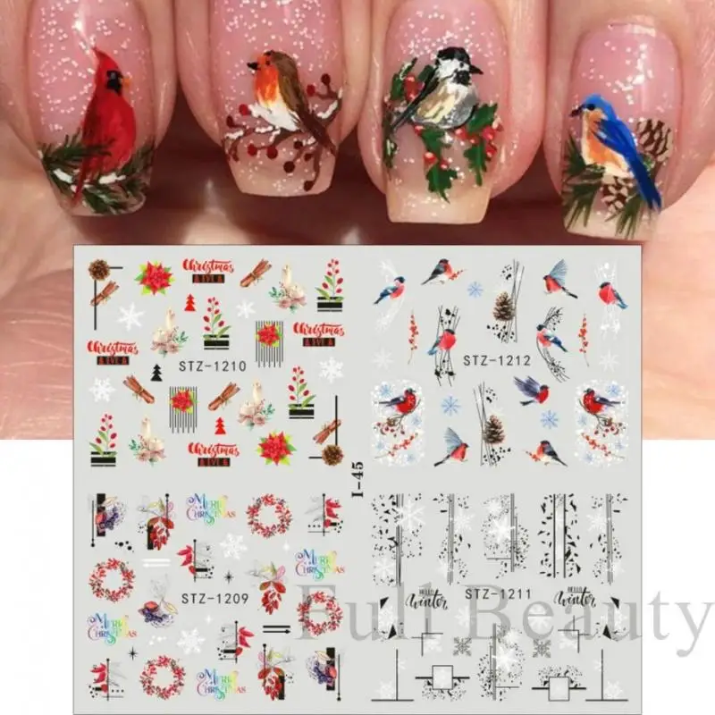 

Новые наклейки для ногтей, наклейки для ногтей, цветочные листья, Водные Наклейки для ногтей