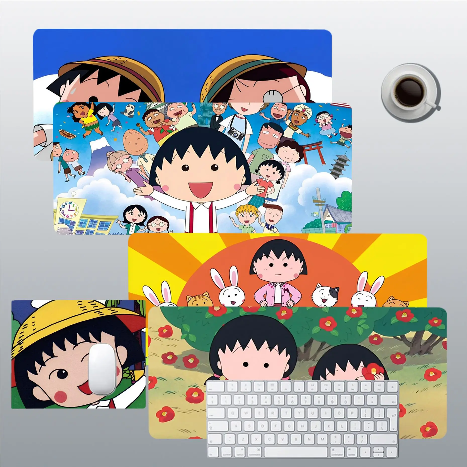 

Cartoon Chibi Maruko Chan Top Quality Natural Rubber Gaming Mousepad Desk Mat Size For CSGO Game Player Desktop Computer Laptop