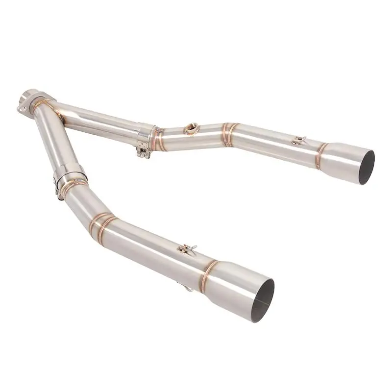 Exhaust Header Pipe For BMW G310R G310GS 2017-2022 Motorcycle Escape Muffler Front Link Pipe Steel High Double Row Connect Tube enlarge