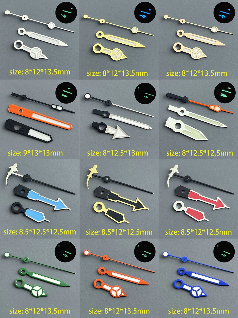 

NH35 hands NH36 hands watch hands watch pointer green super luminous, suitable for NH34 NH35 NH36 movement Watch accessories
