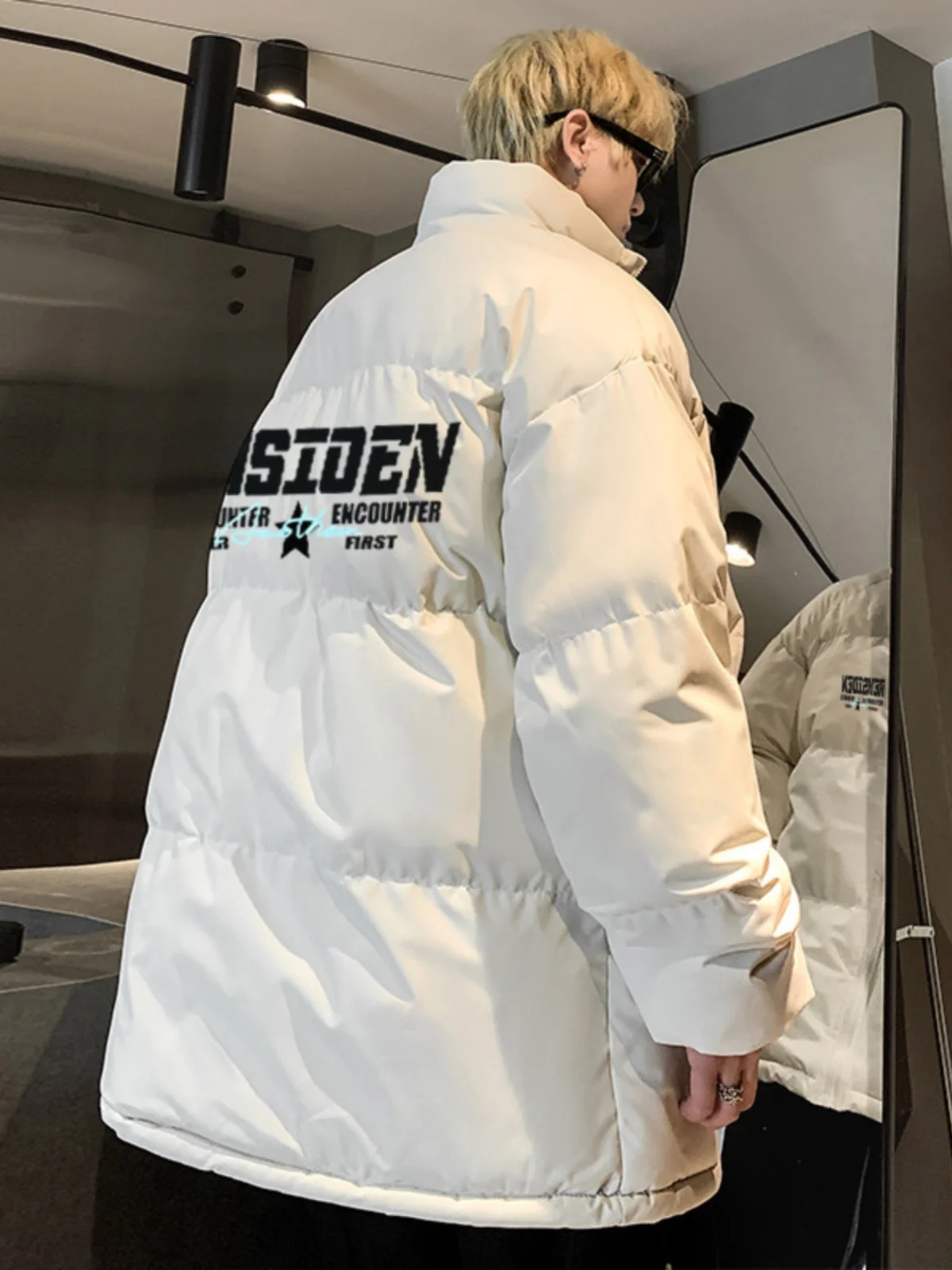 Cleanfit Short Cotton-Padded Coat Outerwear Men's Thickened Jinjiang Cotton-padded jacket American High Street Vibe down Coat...