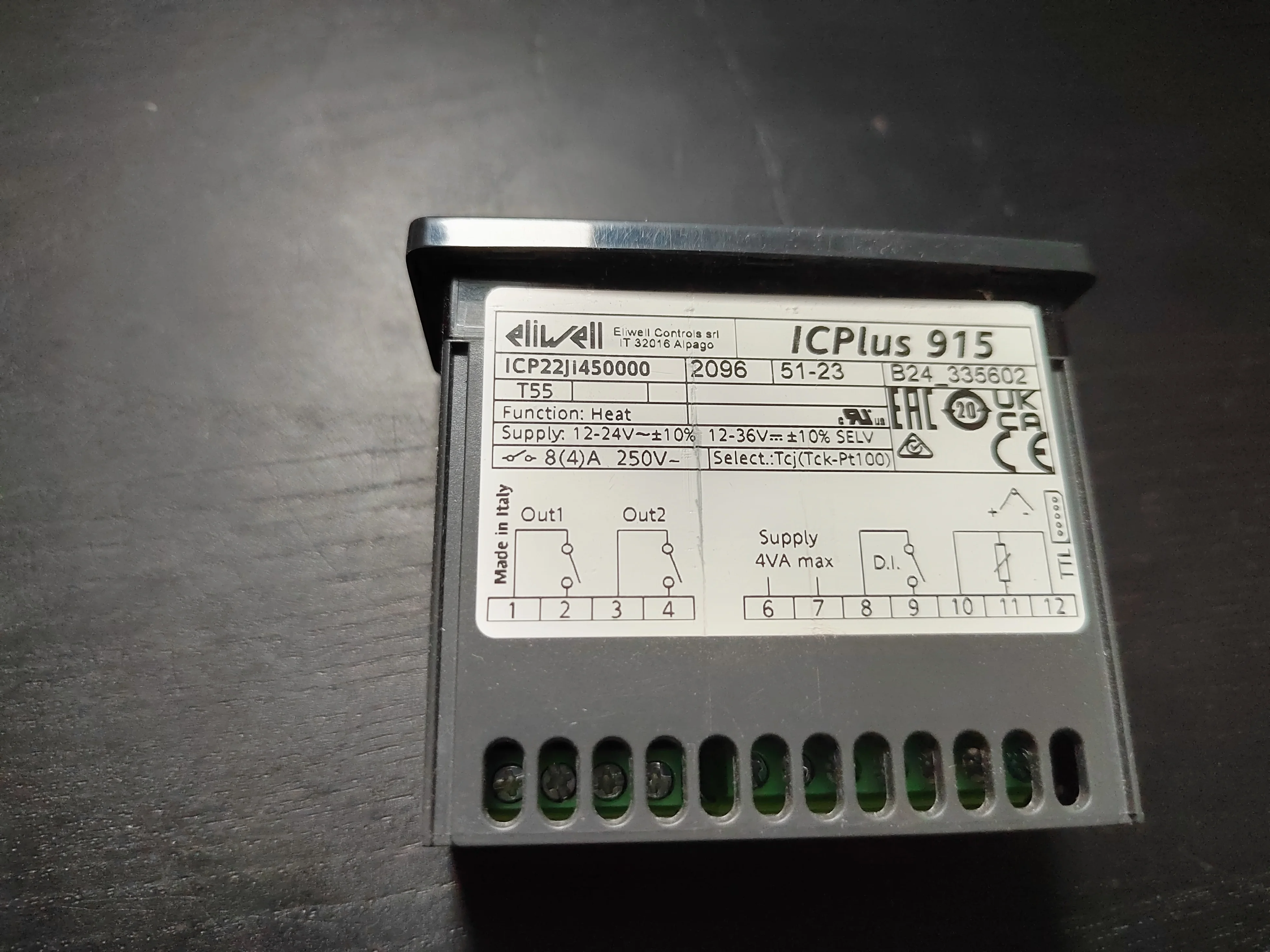 Фото Электронный контроллер ELIWELL IC915, измерения крепления модели 71x29 мм ICP22JI450000 №2