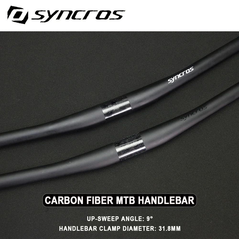 Syncros углеродное волокно Mtb руль 9 градусов 31 8 мм для горного велосипеда матовый