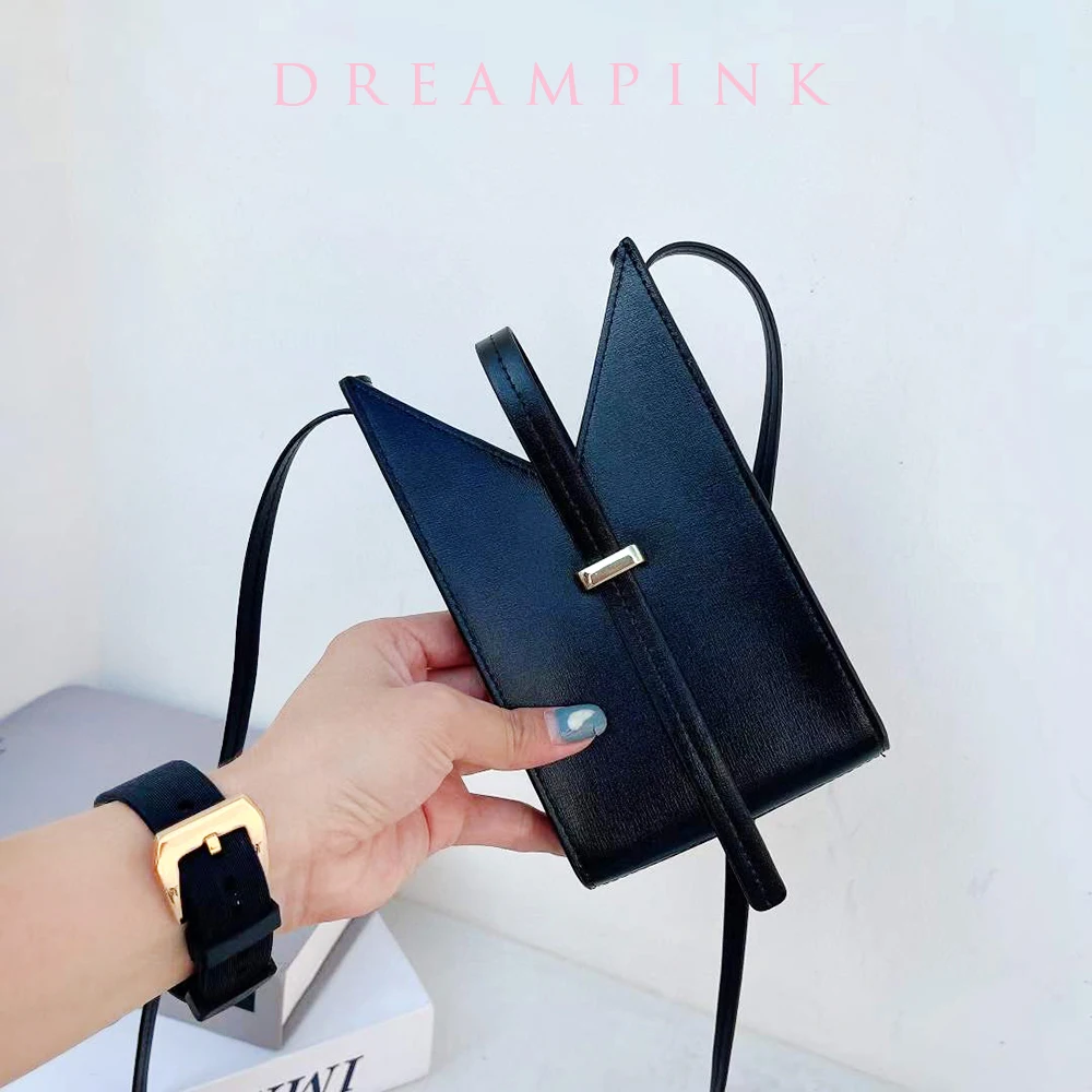 

Luxury Design Women Phone Bag 2023 Fashion Small Mobile Crossbody Purse V Shape Elegant Cow Leather Lady Wallet Shoulder Handbag