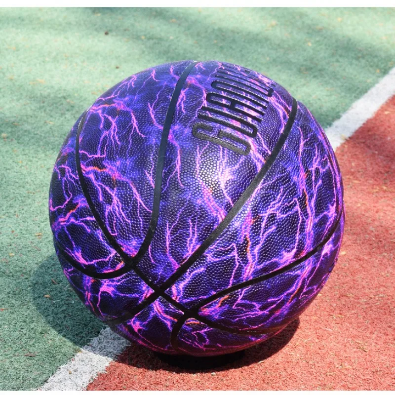 

Official Size 7 Basketball PU Material Wear-resistant Anti-slip Sweat-absorbing Lighting Ball Adults Professional Basketball