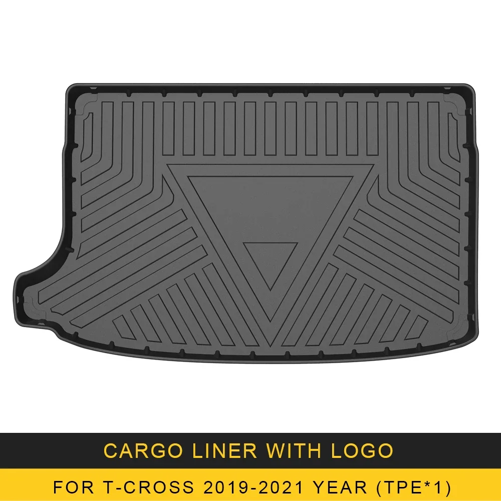 

Для VW Volkswagen T-Cross 2019-2021 автомобильный грузовой вкладыш всепогодная TPE нескользящие коврики в багажник водонепроницаемый лоток для багажника аксессуары для ковров