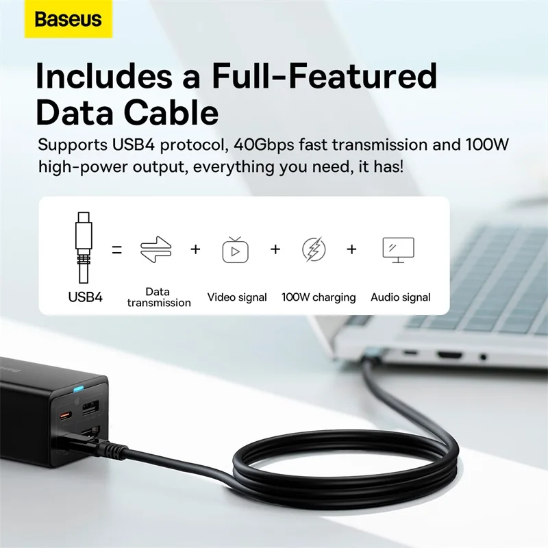 BASEUS 67 Вт GaN USB C зарядное устройство PD Быстрая зарядка для iPhone Тип концентратор 4K
