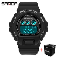 sanda brand 2022 new digital watch men sport watches electronic led male wrist watch for men clock 5bar waterproof wristwatch