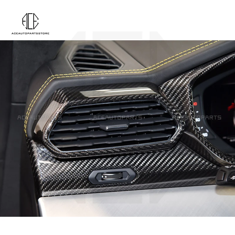 Для Lamborghini URUS 2018-21 настоящее углеродное волокно центральная консоль автомобиля