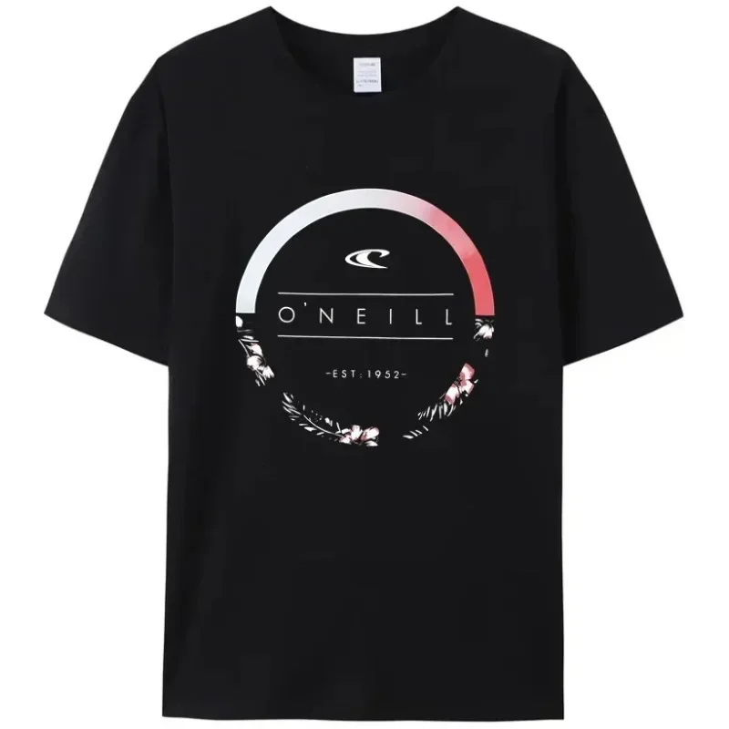 Мужская Летняя Повседневная Футболка Из 100% Хлопка С Логотипом Oneill И Эмблемой
