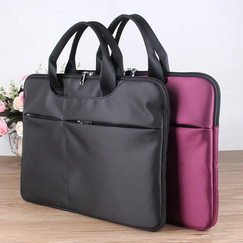 Leisure Business Handbag 15 Inch Multi-Functional Laptop Business Briefcase Messenger Bag Waterproof Fabric Men Women Bag Black