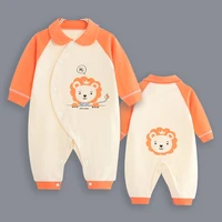 newborn baby jumpsuit romper for girls boys long sleeve cotton cute cartoon lion baby clothes infant toddler 3m 6m 9m 18m spring