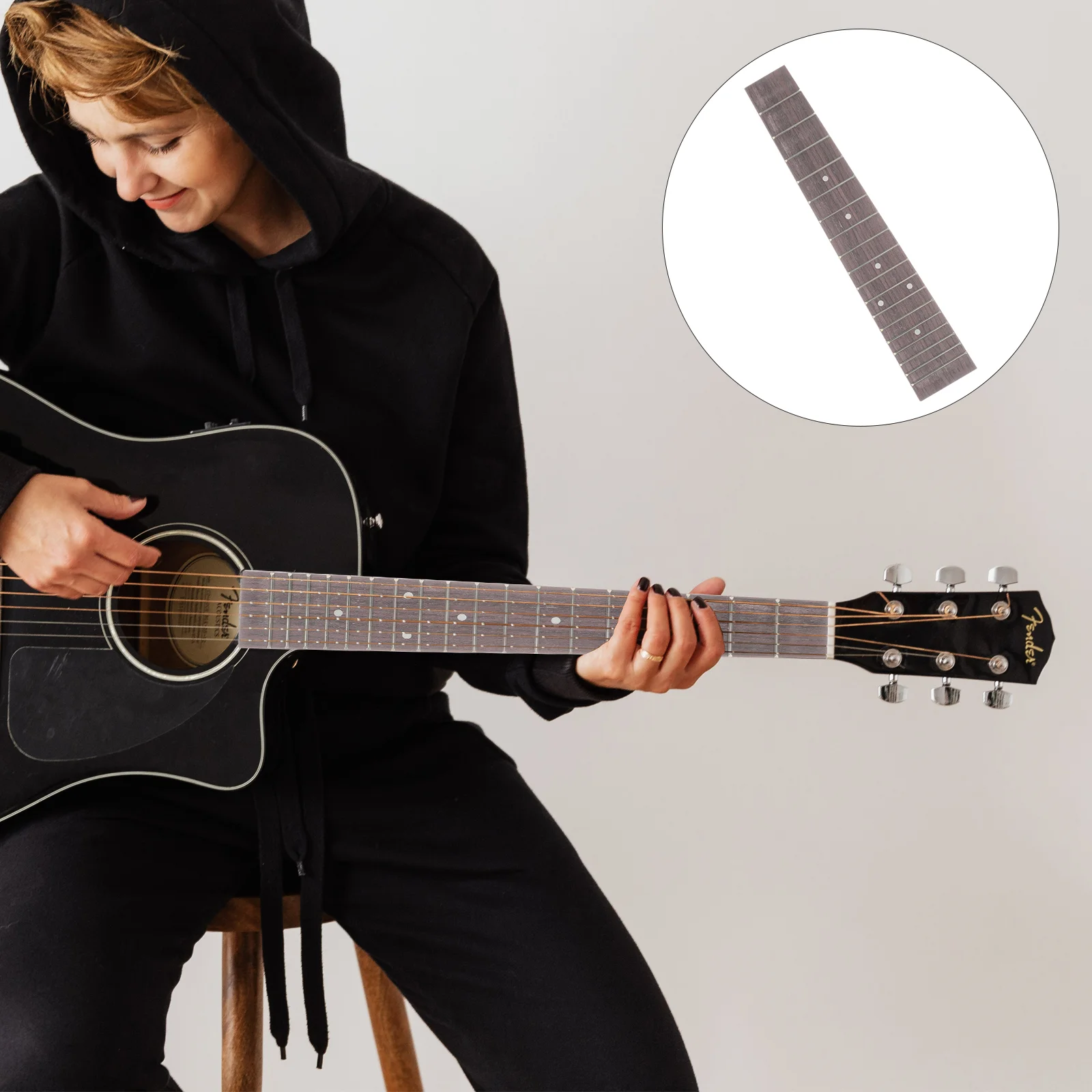 

Useful Replacement Decorative Sturdy Wood Fingerboard Replacement Fretboard Part Guitar Fingerboard Ukulele Guitar Fretboards